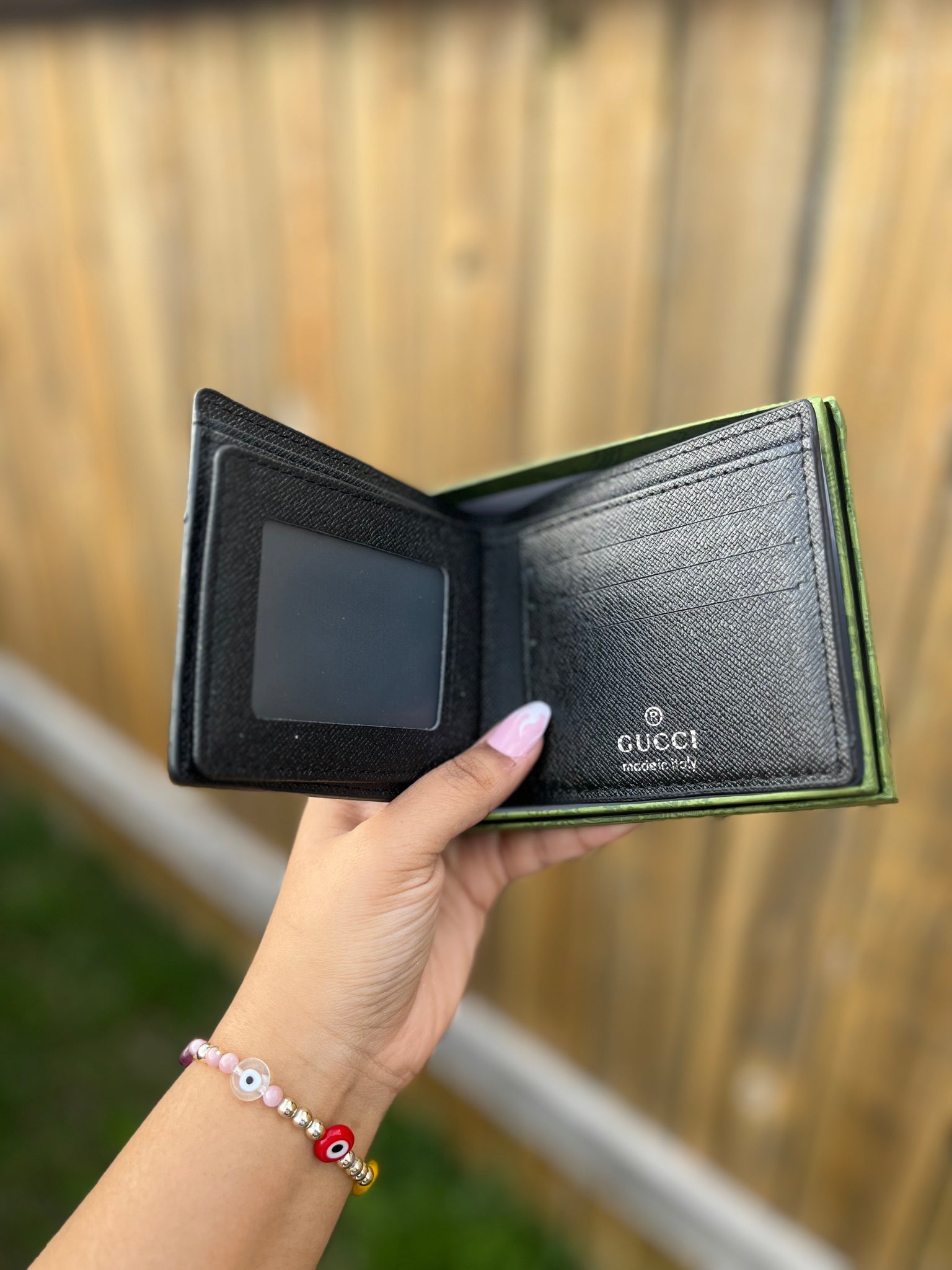 gucci wallet black leather